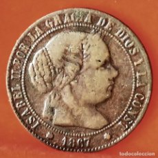 Monedas de España: ⚜️ AL786. ISABEL II. BARCELONA. 1/2 CÉNTIMO DE ESCUDO 1867. Lote 363590990