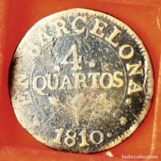 Monedas de España: ⚜️ AL781. JOSÉ NAPOLEÓN. BARCELONA. 4 CUARTOS 1810. 8,08 G.. Lote 363591755