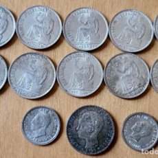 Monedas de España: 10 MONEDAS PLATA 1 PTA (1933), 1 MONEDA PLATA 1 PTA (1899) Y 2 MONEDAS PLATA 50 CÉNTIMOS (1926). Lote 363851985