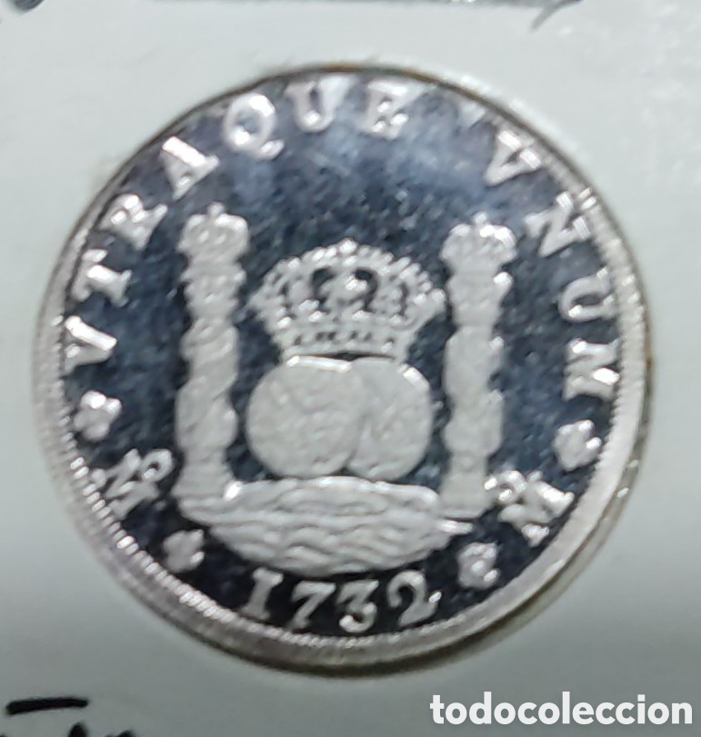 Monedas de Espa&ntilde;a: MODULO 1/2 REAL 1732 M&Eacute;XICO FELIPE V - Foto 2
