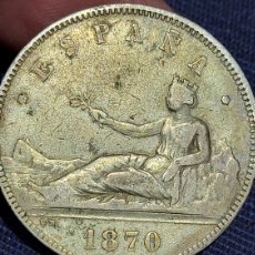 Monedas de España: ANTIGUA MONEDA PLATA 5 PESETAS 1870 GOVIERNO PROVISIONAL. Lote 364158361