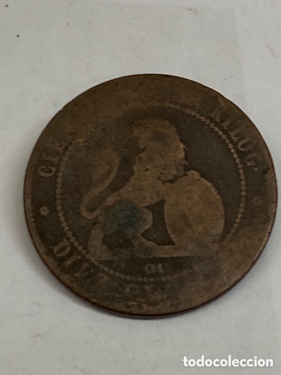 Monedas de Espa&ntilde;a: Moneda de diez c&eacute;ntimos 1870 - Foto 1
