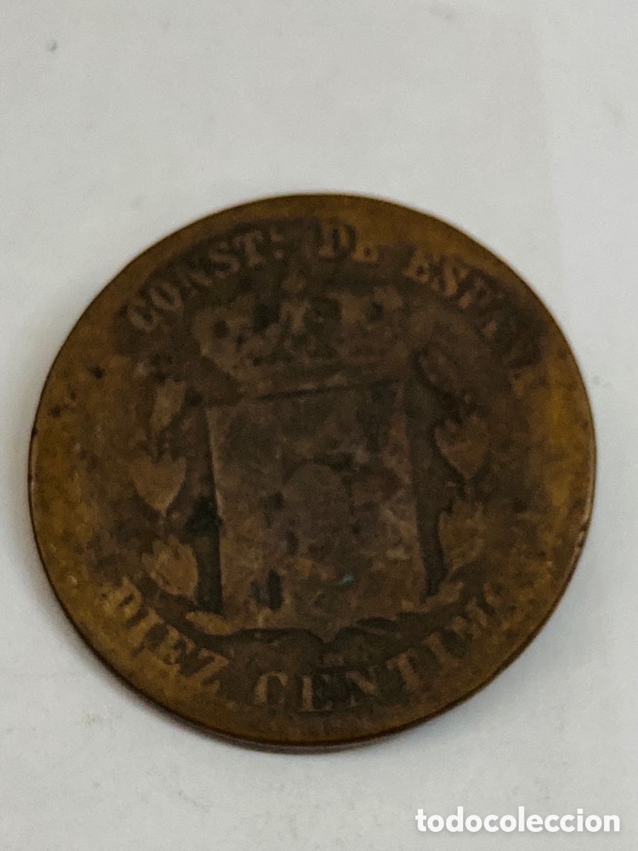Monedas de Espa&ntilde;a: Moneda de 10 c&eacute;ntimos 1877 - Foto 1