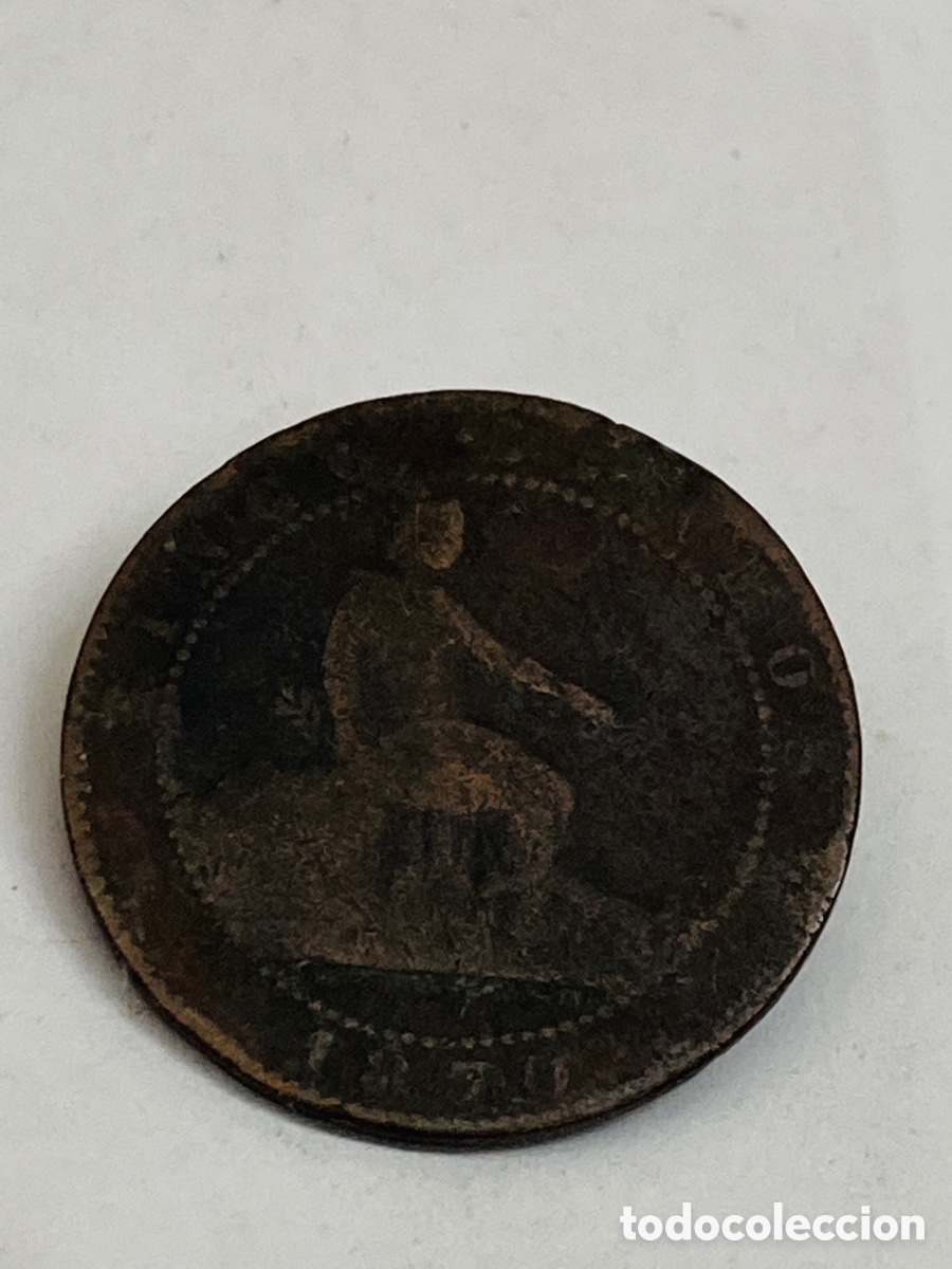 Monedas de Espa&ntilde;a: Moneda de 5 c&eacute;ntimos 1870 - Foto 2