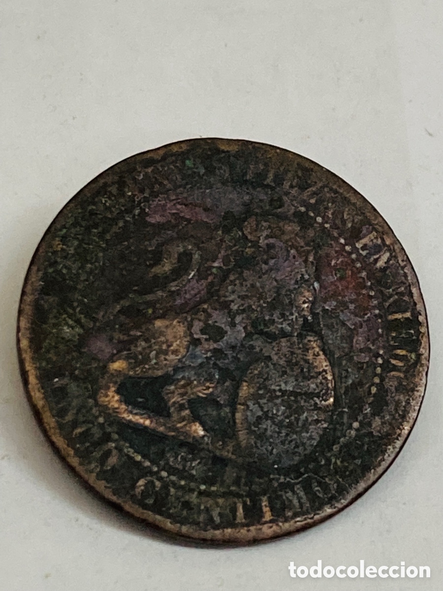 Monedas de Espa&ntilde;a: Moneda de 5 c&eacute;ntimos 1870 - Foto 1