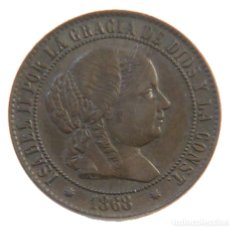 Monedas de España: 2,5 CÉNTIMOS DE ESCUDO. 1868. BARCELONA. ISABEL II.. Lote 364903166