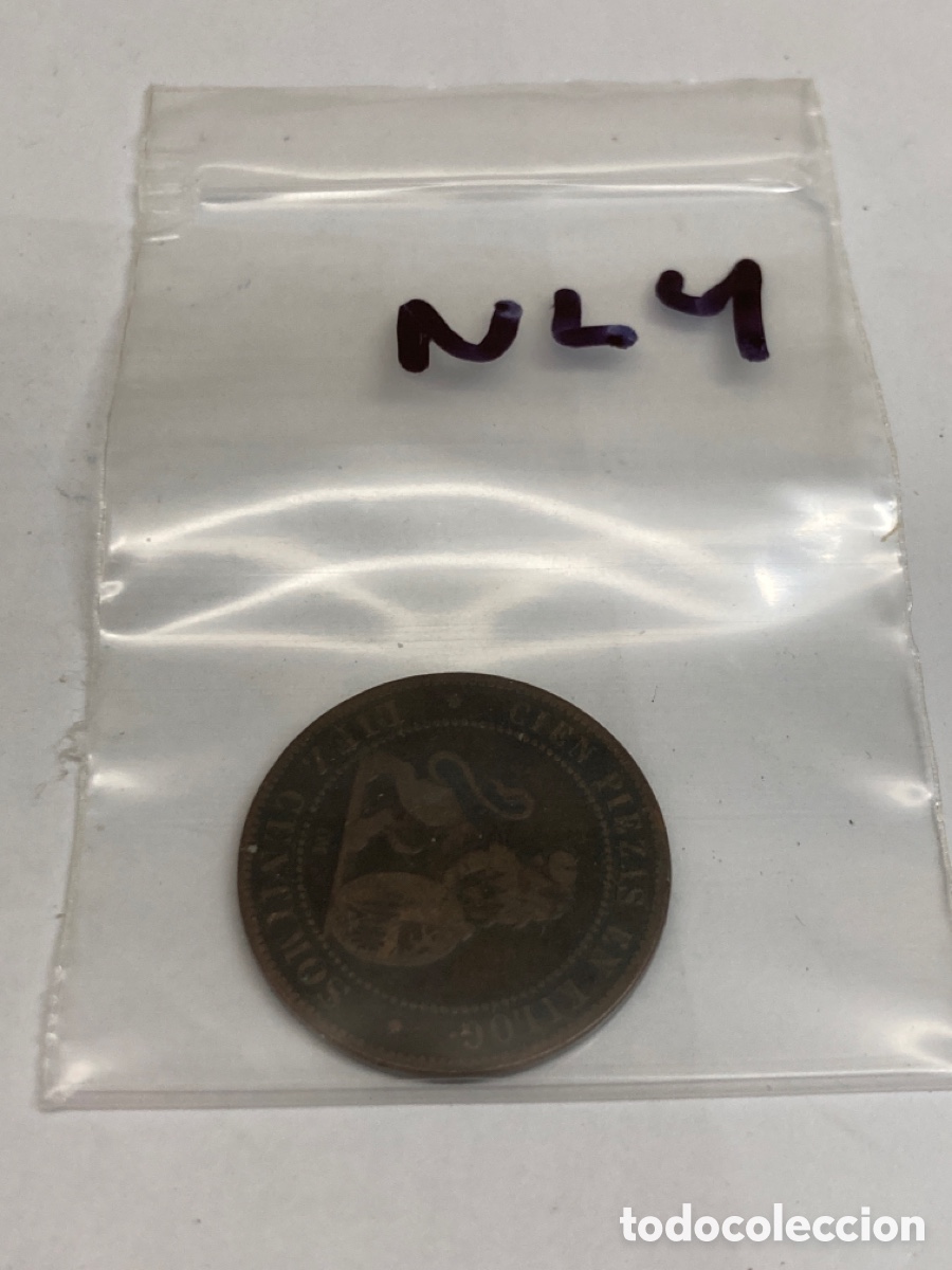 Monedas de Espa&ntilde;a: Moneda de diez c&eacute;ntimos 1870 - Foto 3