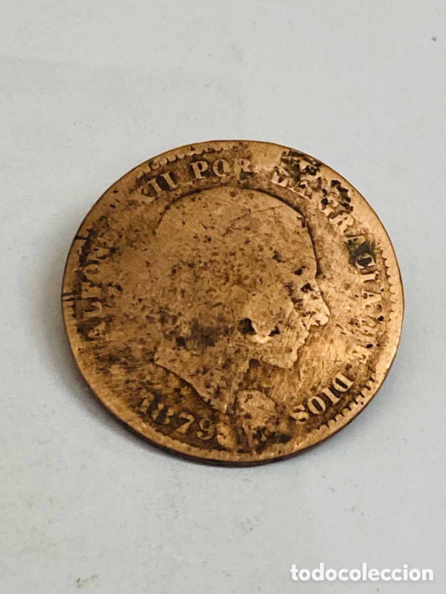 Monedas de Espa&ntilde;a: Moneda de 5 c&eacute;ntimos 1879 - Foto 2