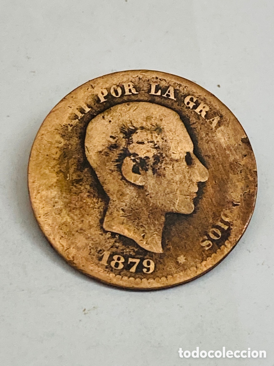 Monedas de Espa&ntilde;a: Moneda de 5 c&eacute;ntimos 1879 - Foto 1