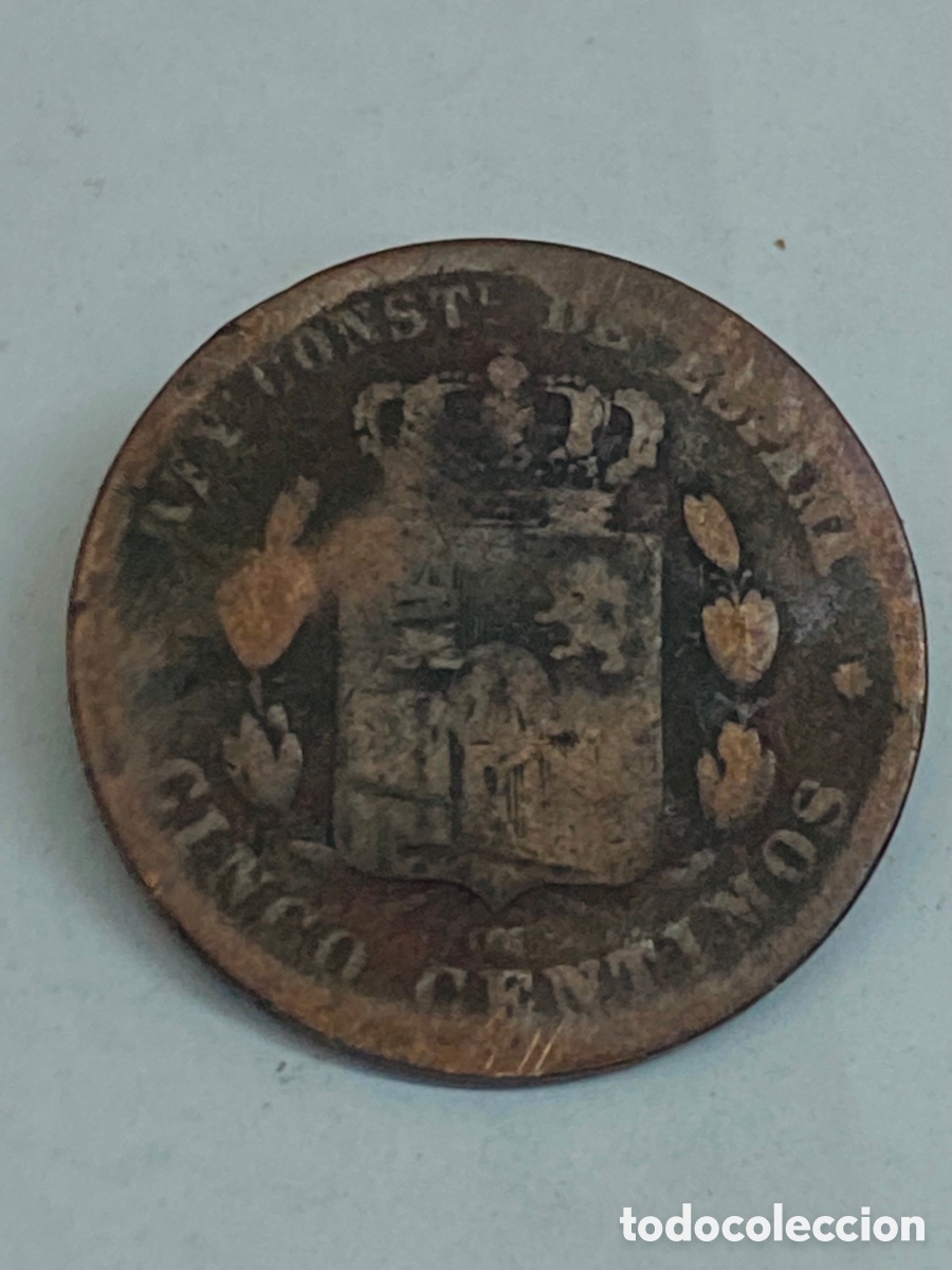 Monedas de Espa&ntilde;a: Moneda de 5 c&eacute;ntimos 1878 - Foto 2