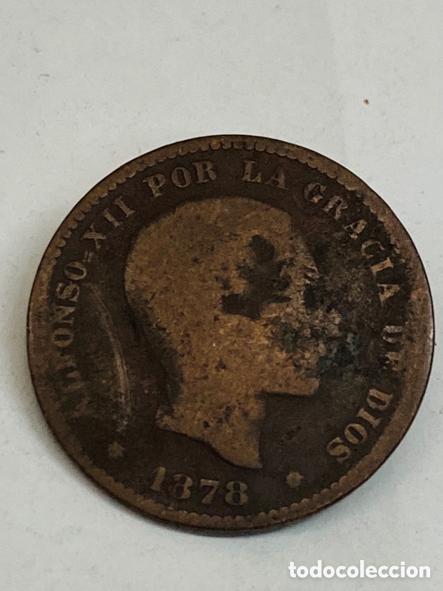 Monedas de Espa&ntilde;a: Moneda de 5 c&eacute;ntimos 1878 - Foto 1