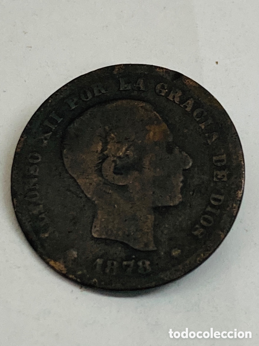 Monedas de Espa&ntilde;a: Moneda de 5 c&eacute;ntimos 1878 - Foto 1