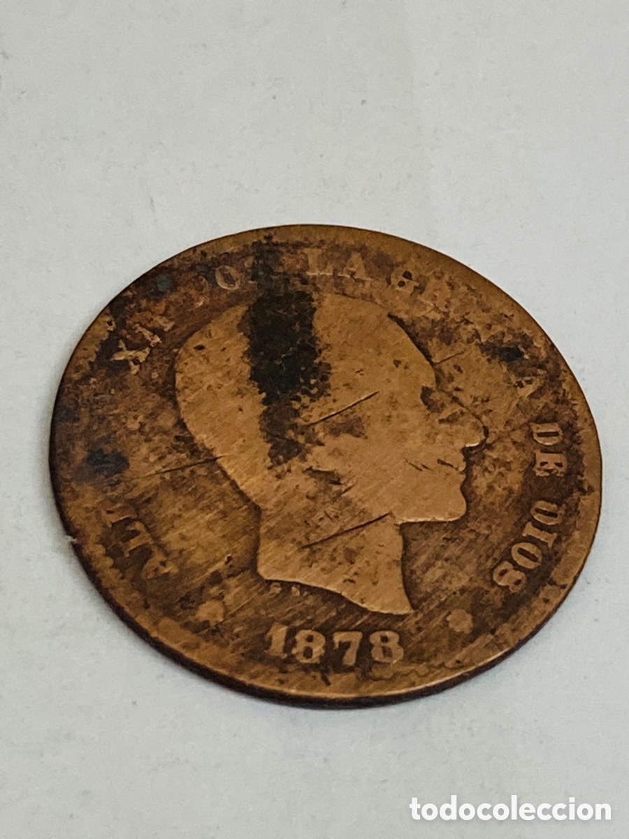 Monedas de Espa&ntilde;a: Moneda de 5 c&eacute;ntimos 1878 - Foto 1