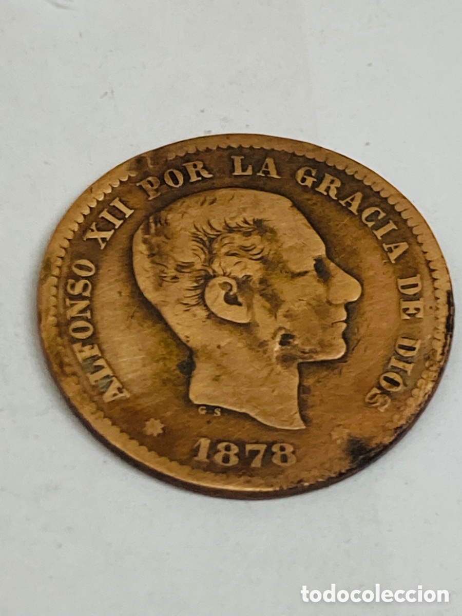 Monedas de Espa&ntilde;a: Moneda de 5 c&eacute;ntimos 1878 - Foto 1