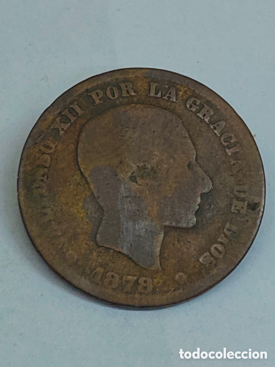 Monedas de Espa&ntilde;a: Moneda de 5 c&eacute;ntimos 1878 - Foto 1