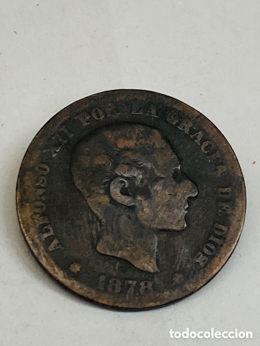 Monedas de Espa&ntilde;a: Moneda 5 c&eacute;ntimos 1878 - Foto 1