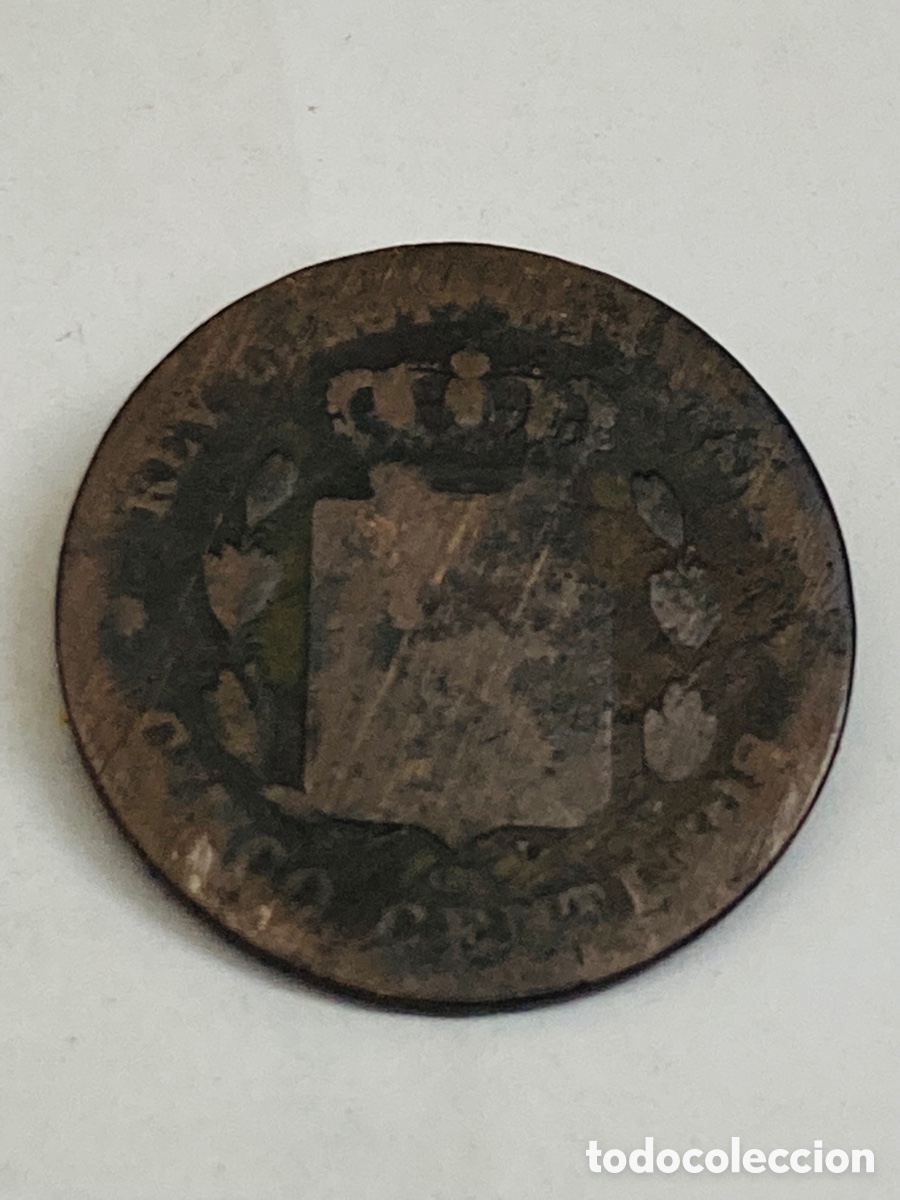 Monedas de Espa&ntilde;a: Moneda de 5 c&eacute;ntimos 1878 - Foto 2