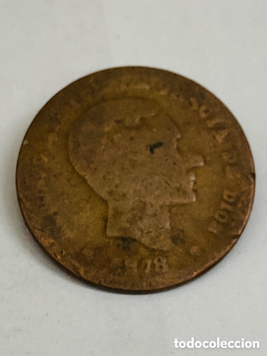 Monedas de Espa&ntilde;a: Moneda de 5 c&eacute;ntimos 1878 - Foto 1