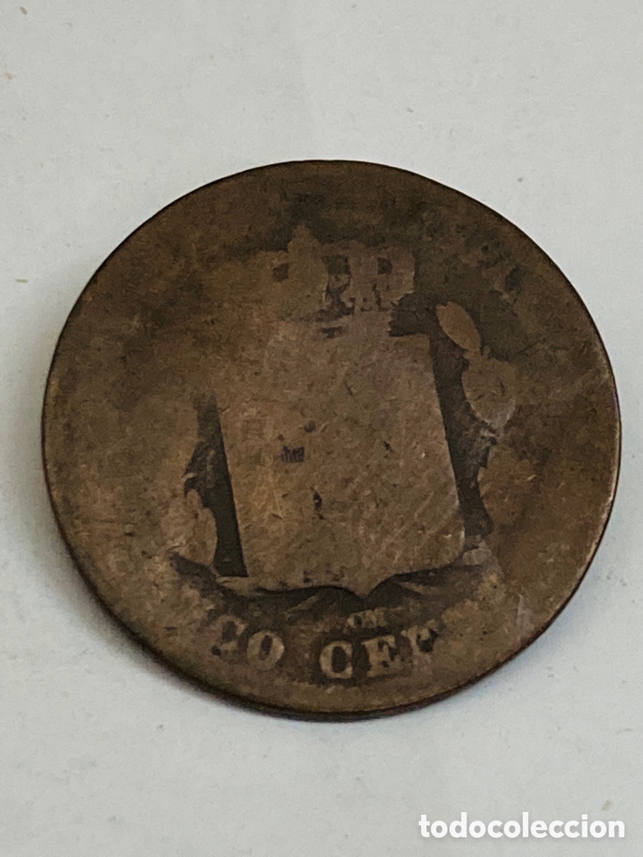 Monedas de Espa&ntilde;a: Moneda de 5 c&eacute;ntimos 1877 - Foto 1