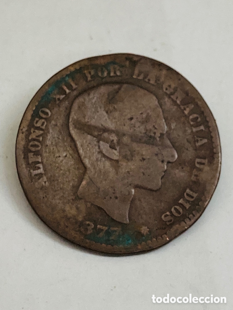 Monedas de Espa&ntilde;a: Moneda de 5 c&eacute;ntimos 1877 - Foto 1