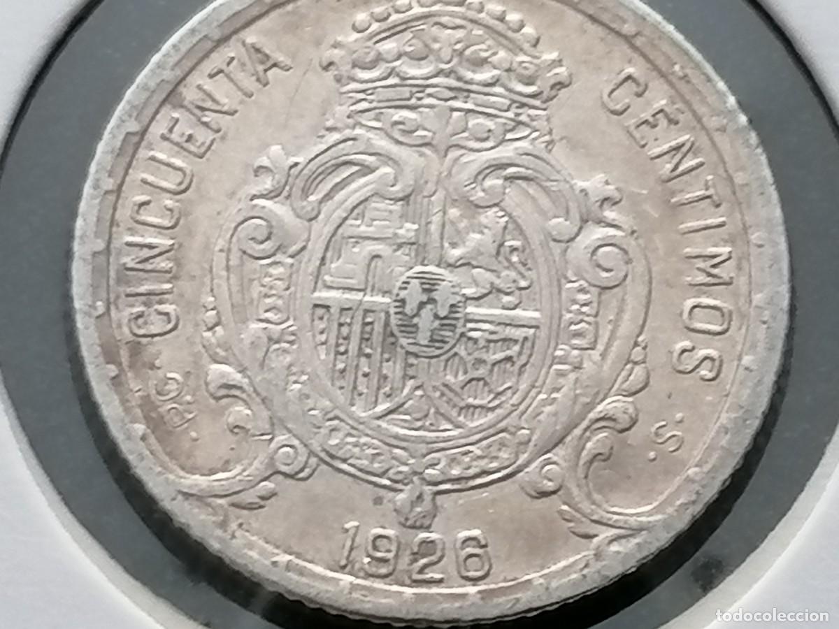 Monedas de Espa&ntilde;a: Plata, 2,5 gr, Moneda 50 c&eacute;ntimos, 1926, Espa&ntilde;a ,EBC-, - Foto 3