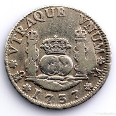 Monedas de España: SPAIN-FELIPE V. 2 REALES ”COLUMNARIO” 1737 MF. MÉXICO PLATA 6,5 G. ESCASA. Lote 366244136