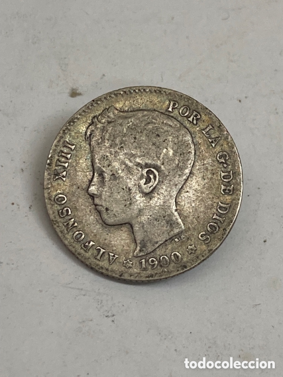 Monedas de Espa&ntilde;a: Moneda de plata una peseta 1900 - Foto 1