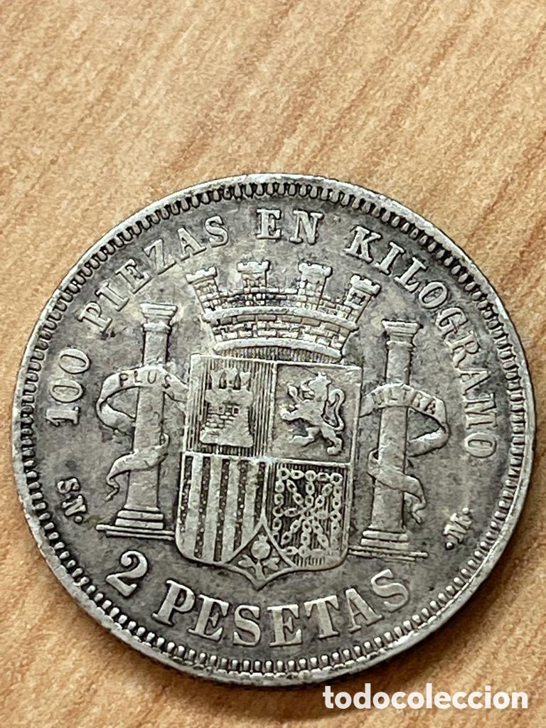 Monedas de Espa&ntilde;a: Moneda de 2 pesetas 1869 - Foto 2
