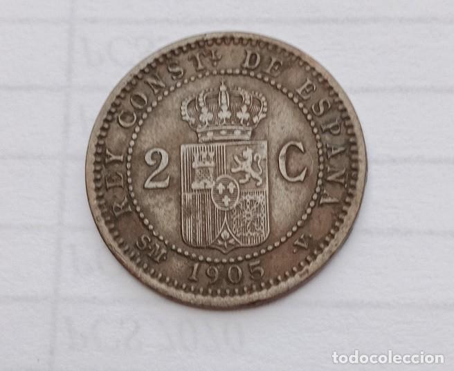 Monedas de Espa&ntilde;a: MONEDA DE 2 CENTIMOS DE ALFONSO XIII - Foto 2