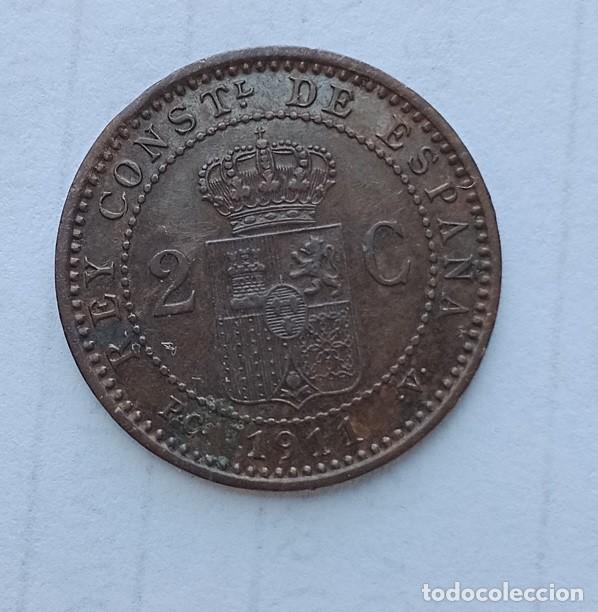 Monedas de Espa&ntilde;a: MONEDA DE 2 CENTIMOS DE ALFONSO XIII - Foto 2