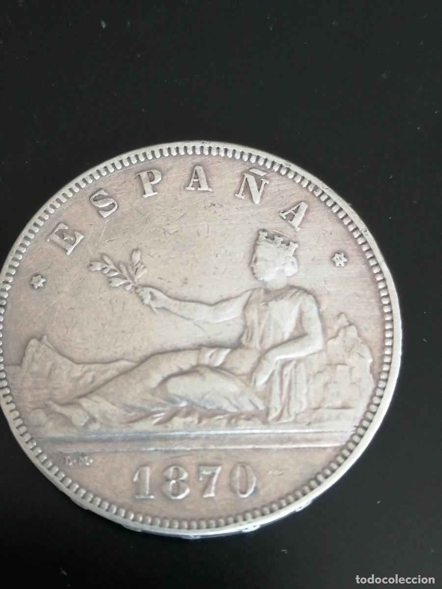 Monedas de Espa&ntilde;a: 5 Pesetas 1870 de Plata - Foto 4