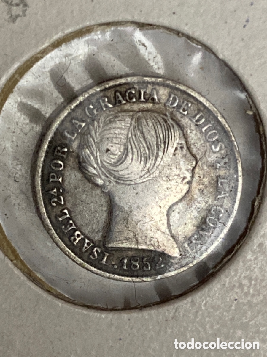 Monedas de Espa&ntilde;a: Isabel II moneda de plata 1852 1 real - Foto 2