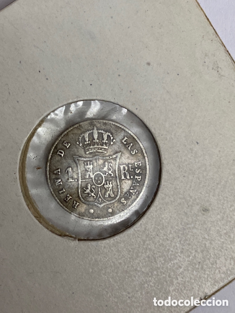 Monedas de Espa&ntilde;a: Isabel II moneda de plata 1852 1 real - Foto 3