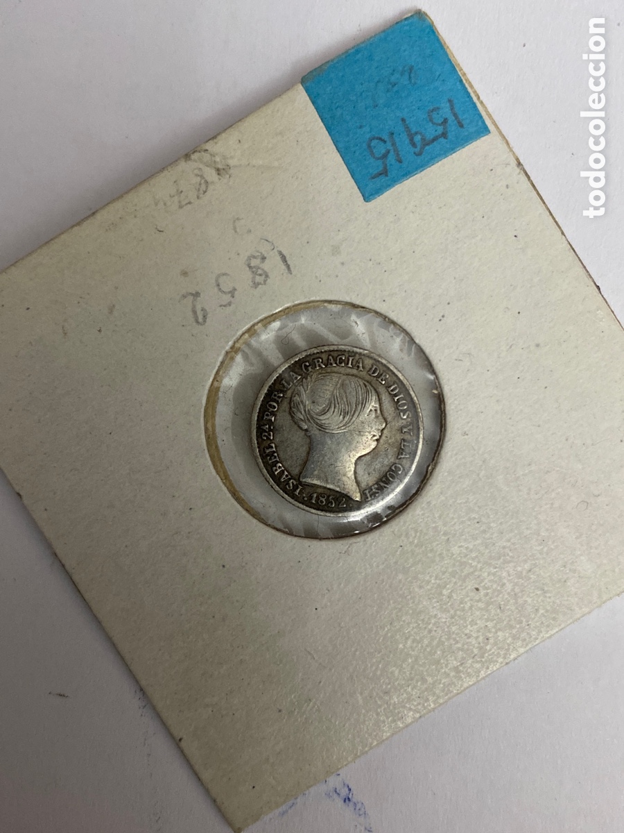 Monedas de Espa&ntilde;a: Isabel II moneda de plata 1852 1 real - Foto 1