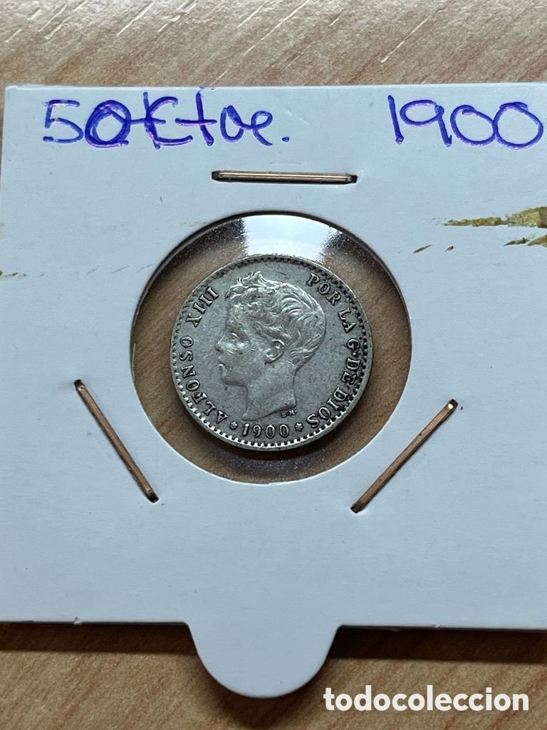 Monedas de Espa&ntilde;a: Moneda de 50 c&eacute;ntimos de 1900 - Foto 2