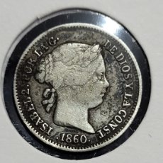 Monedas de España: ANTIGUA MONEDA PLATA UN REAL ISABEL LL 1860. Lote 370835151
