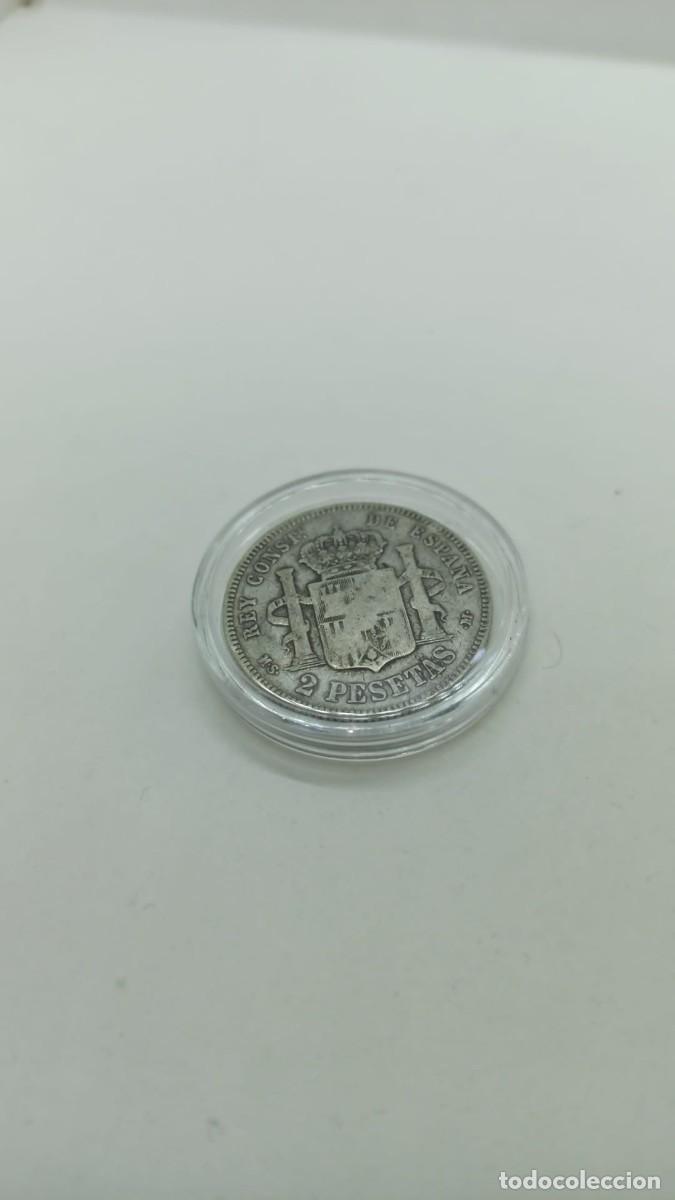 Monedas de Espa&ntilde;a: Moneda 2 pesetas Alfonso XII 1882 - Foto 2