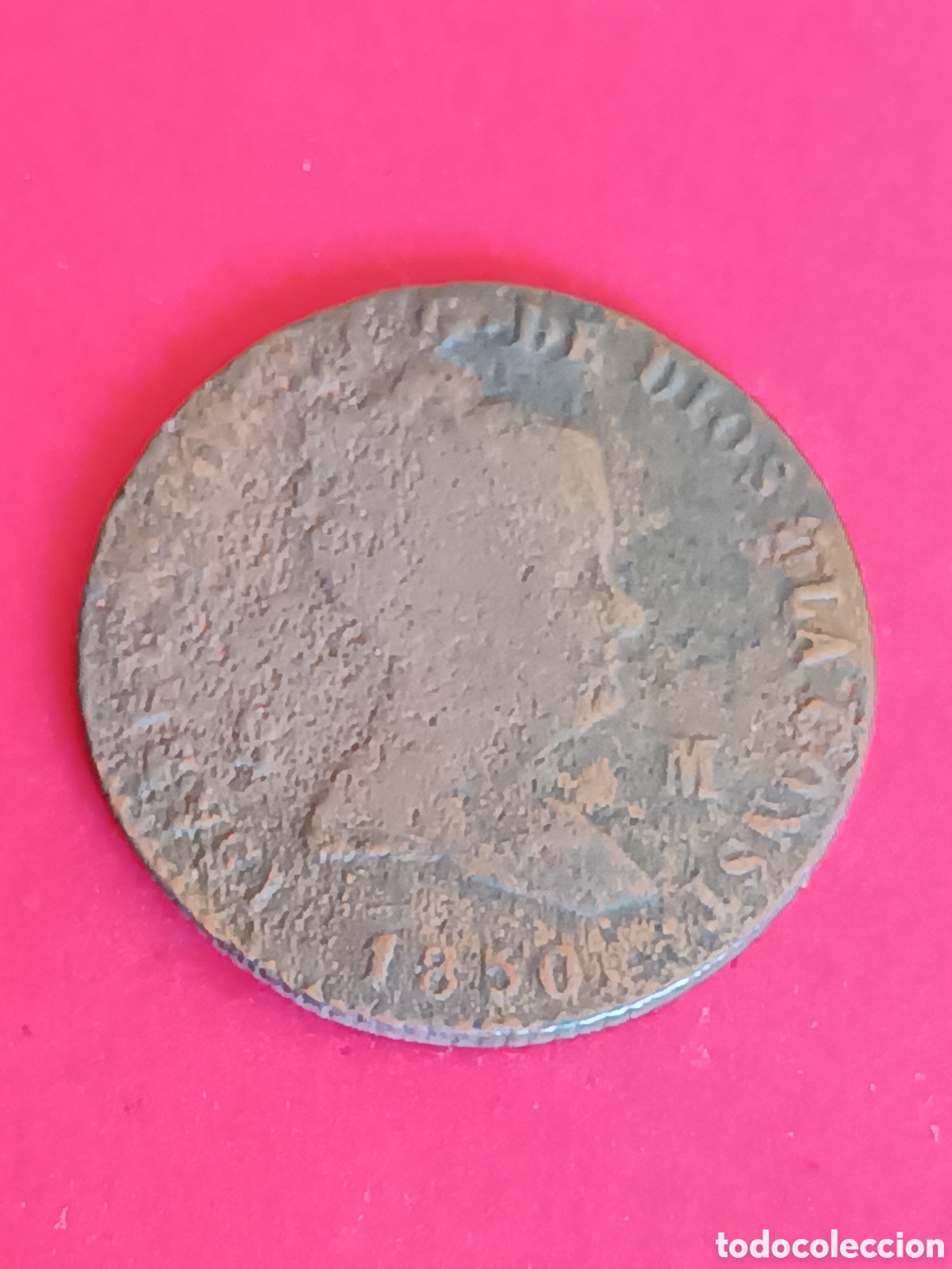 Monedas de Espa&ntilde;a: ISABEL II. 8 MARAVED&Iacute;S DE 1850. JUBIA. - Foto 1