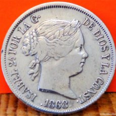 Monedas de España: ISLAS FILIPINAS, 20 CTS. DE PESO, 1868. ISABEL II. PLATA. BUENA CALIDAD. (2024). Lote 373830884