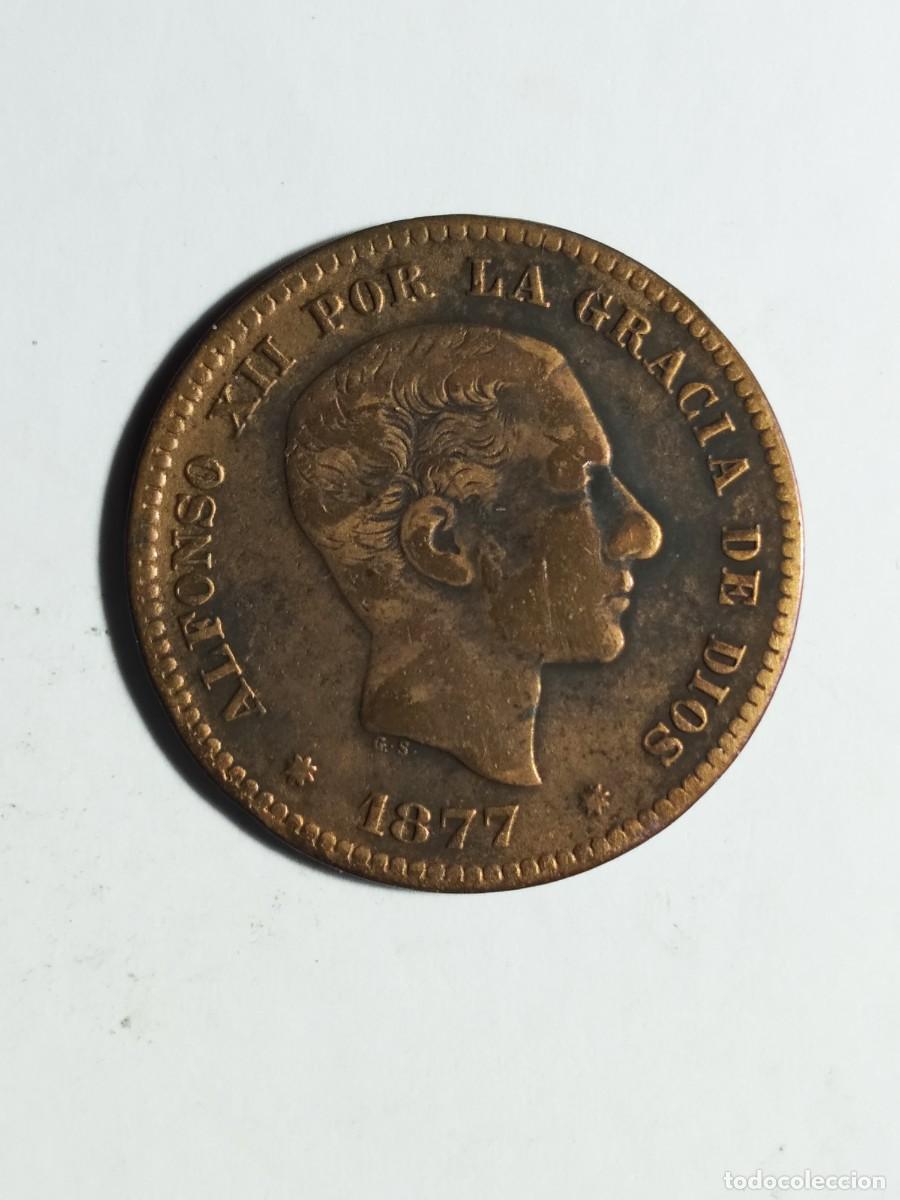 Monedas de Espa&ntilde;a: PRECIOSOS CINCO CENTIMOS ALFONSO XII 1877 - Foto 1