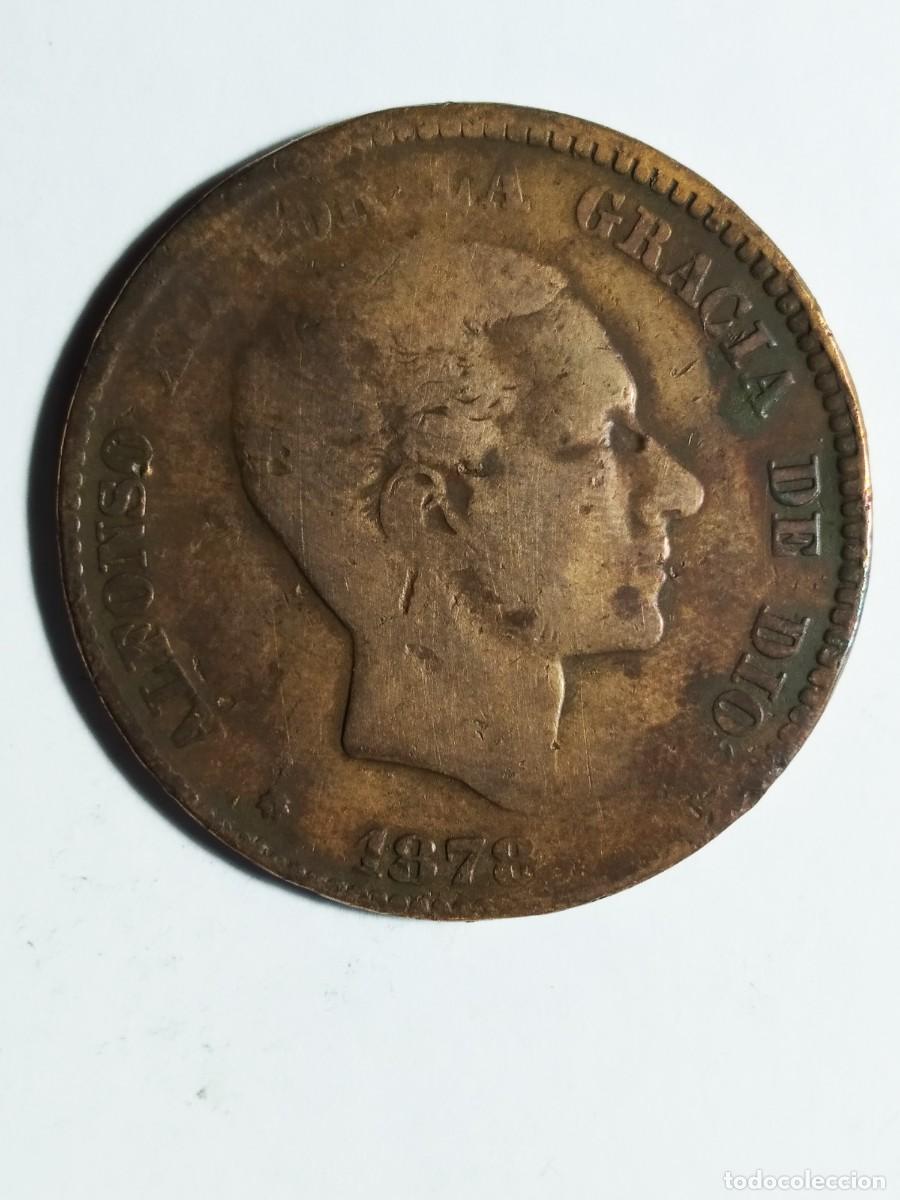 Monedas de Espa&ntilde;a: DIEZ CENTIMOS DE ALFONSO XII A&Ntilde;O 1878 - Foto 1