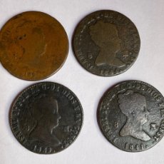 Monedas de España: 4 MONEDAS DE 8 MARAVEDIS ISABEL II. Lote 374105934