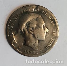 Monedas de Espa&ntilde;a: DIEZ CENTIMOS DE ALFONSO XIII 1877 - Foto 1