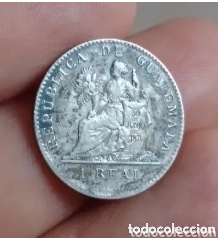Monedas de Espa&ntilde;a: 1 real de plata de Guatemala 1894 - Foto 2
