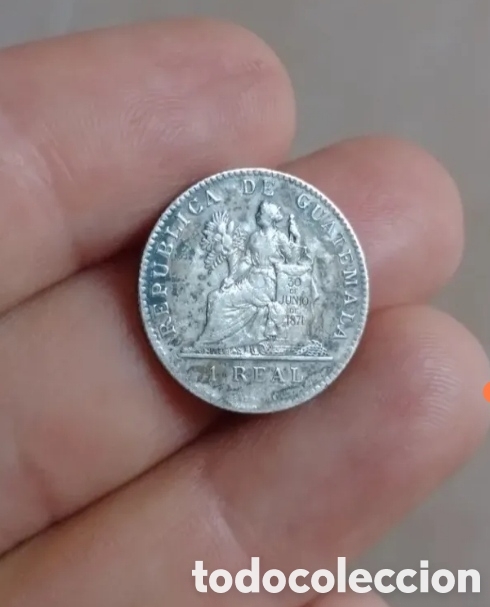 Monedas de Espa&ntilde;a: 1 real de plata de Guatemala 1894 - Foto 3