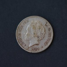Monedas de España: MONEDA. 50 CÉNTIMOS PLATA ALFONSO XIII 1894 (*9-4) MBC. FALTA LIMPIAR.
