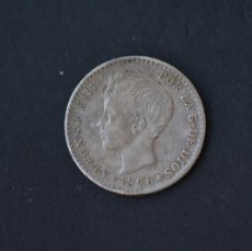 Monedas de España: MONEDA. 50 CÉNTIMOS PLATA ALFONSO XIII 1896 (*9-6) MBC. FALTA LIMPIAR.