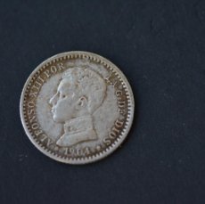 Monedas de España: MONEDA. 50 CÉNTIMOS PLATA ALFONSO XIII 1904 (*0-4) MBC. FALTA LIMPIAR.