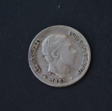 Monedas de España: MONEDA. 10 CENTAVOS DE PESO. PLATA. ALFONSO XII 1885 MBC. FALTA LIMPIAR.