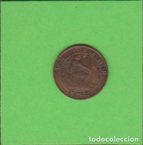 Monedas de Espa&ntilde;a: MONEDAS - GOBIERNO PROVISIONAL - 1 C&Eacute;NTIMO 1870 - CCT-23 (MBC) - Foto 2